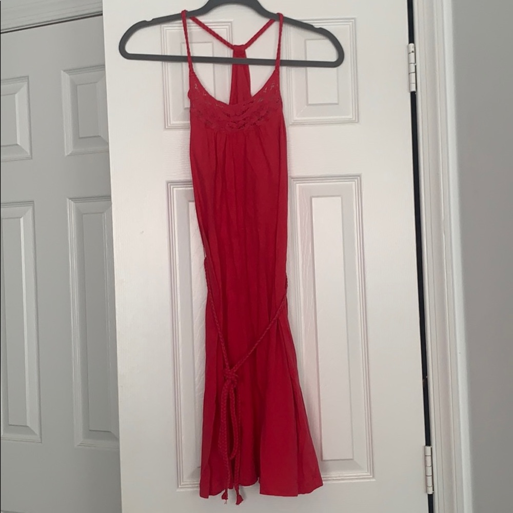 Red summer dress